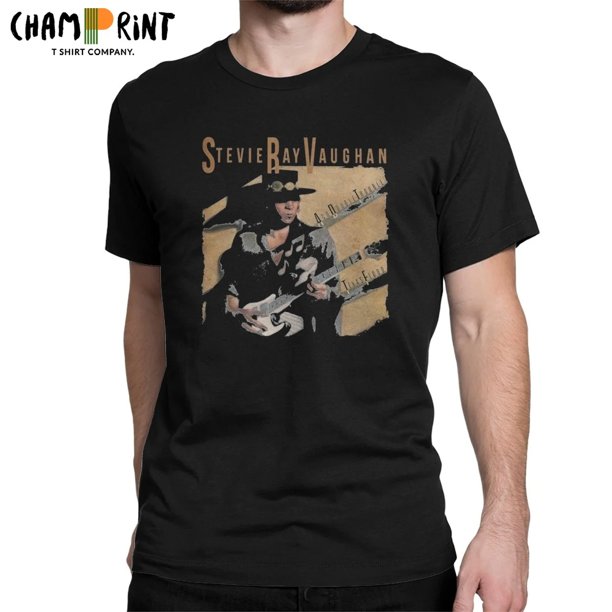 Stevie Ray Vaughan Texas T Shirts Men's Pure Cotton Casual T-Shirt Crewneck Tee Shirt Short Sleeve Clothes Big Size