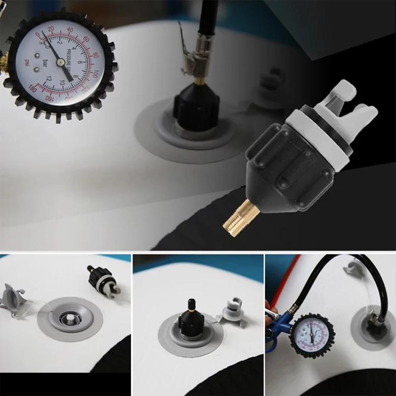 BLALION صمام الهواء محول ل لوح تزلج على الماء مضخة قابلة للنفخ محول مجداف قارب كاياك صمام الهواء مضخة الإطارات موصل الهواء كومبو عدة