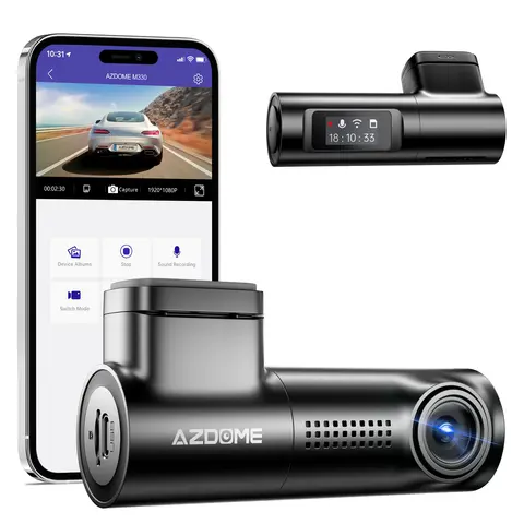 AZDOME M330 Car DVR 1296P Dash Cam Smart Voice Control WiFi Free APP G-sensor Emergency Record Parking Monitor Loop Recording
