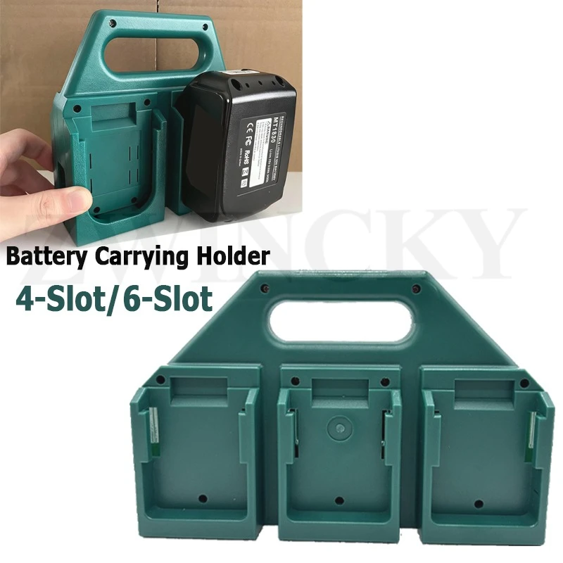 

Fixing Devices Battery Storage Rack Strong Battery Portable Stand 4 Slots/6 Slots Drop-resistant for Makita 18V 14.4V Battery