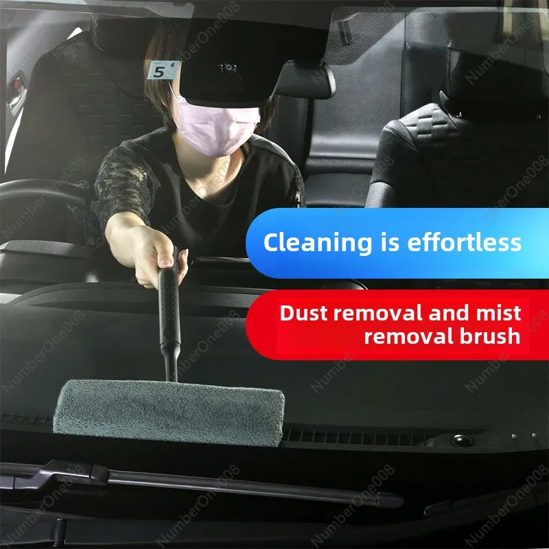 Car Glass Cleaning Brush, Front Gear Dust Removal and Defogging Duster, Car Wash, Car Cleaning Artifact, Mop Special Brush