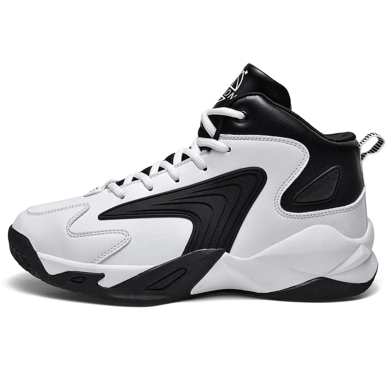 Chaussures de basket-ball respirantes en cuir PU pour hommes, baskets montantes, sport, unisexe, confortable, grande taille 47 48