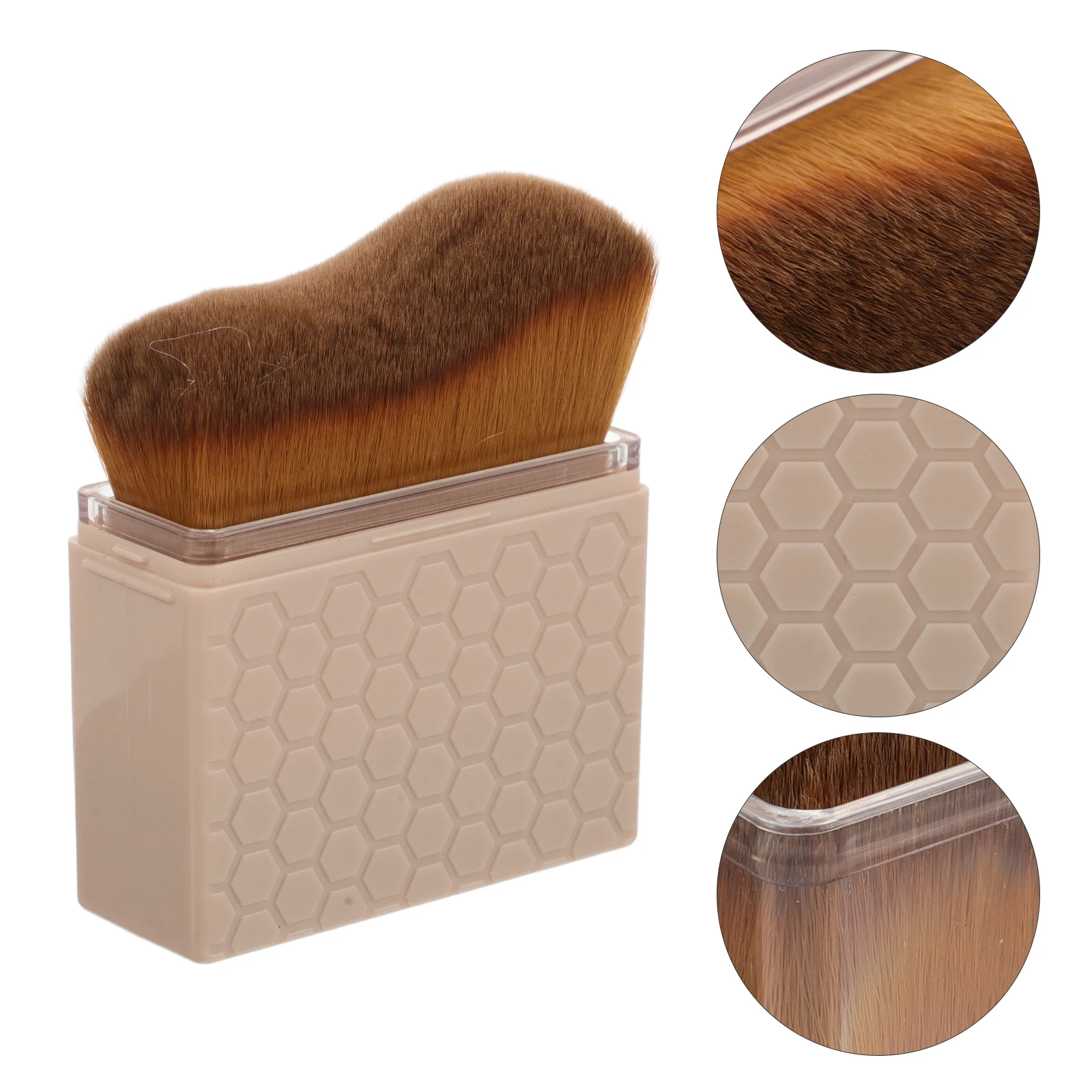 

Wave Shape Tanning Brush for Self Tanner and Foundation Smooth Application Portable Design with Cover Body Makeup Brush