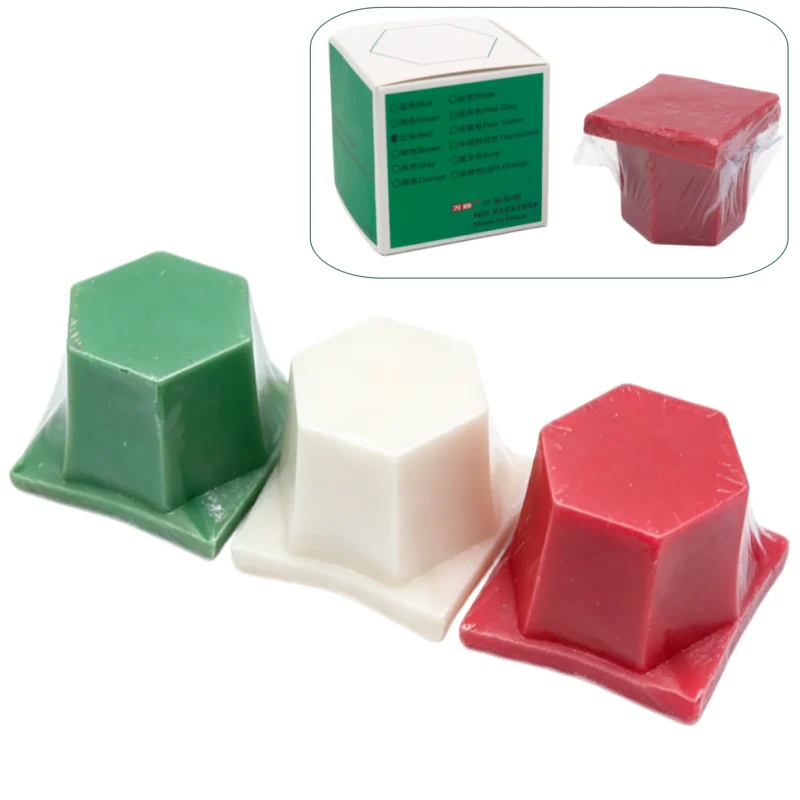 

1pc Hexagon Dental Carving Wax Denture Casting Oral Mold Tool Sculpting Engraving Model Material Wax for Tooth Restoration