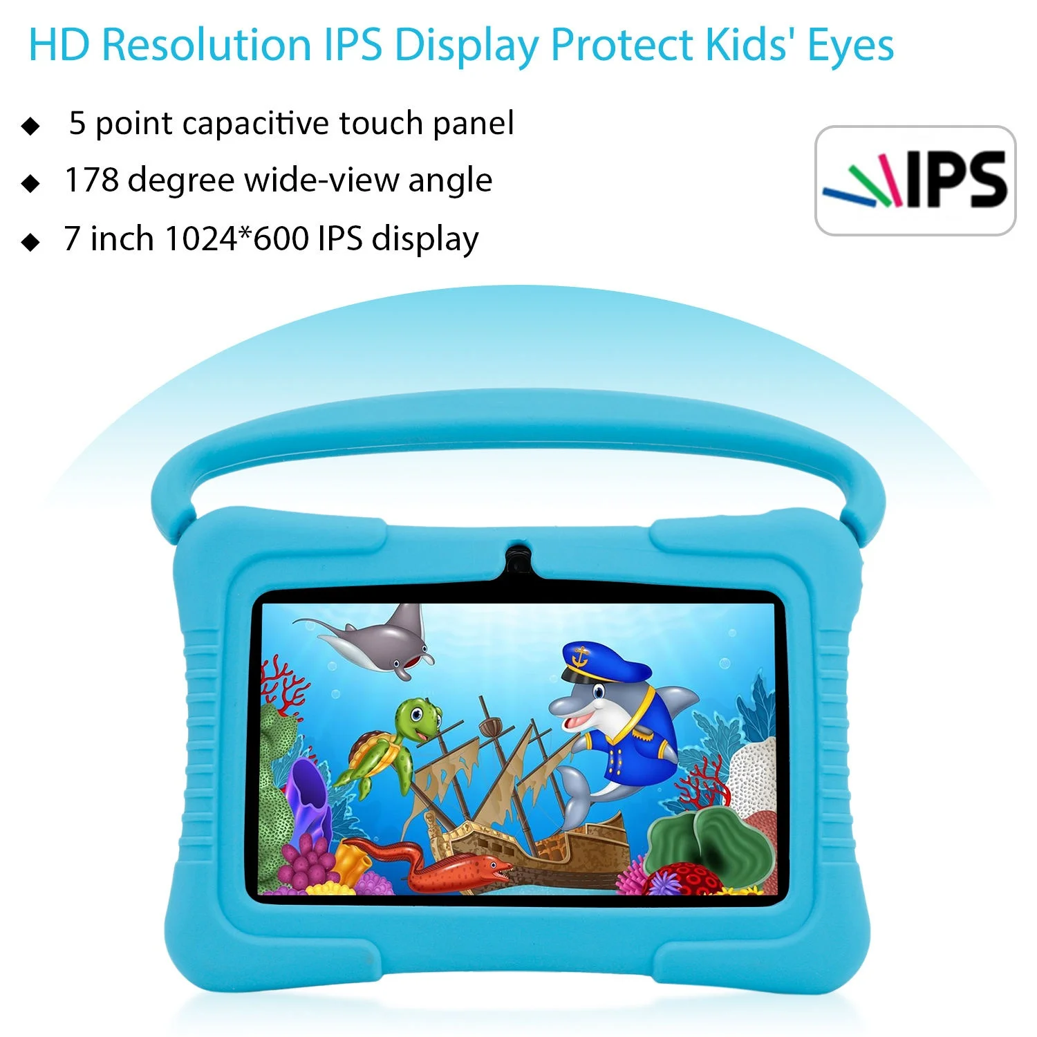 Kids Tablet 7-Inch Android Tablet Pc Educational Pad with Parental Lock Eye Protect HD Screen Tablets for Study Learning Gadgets