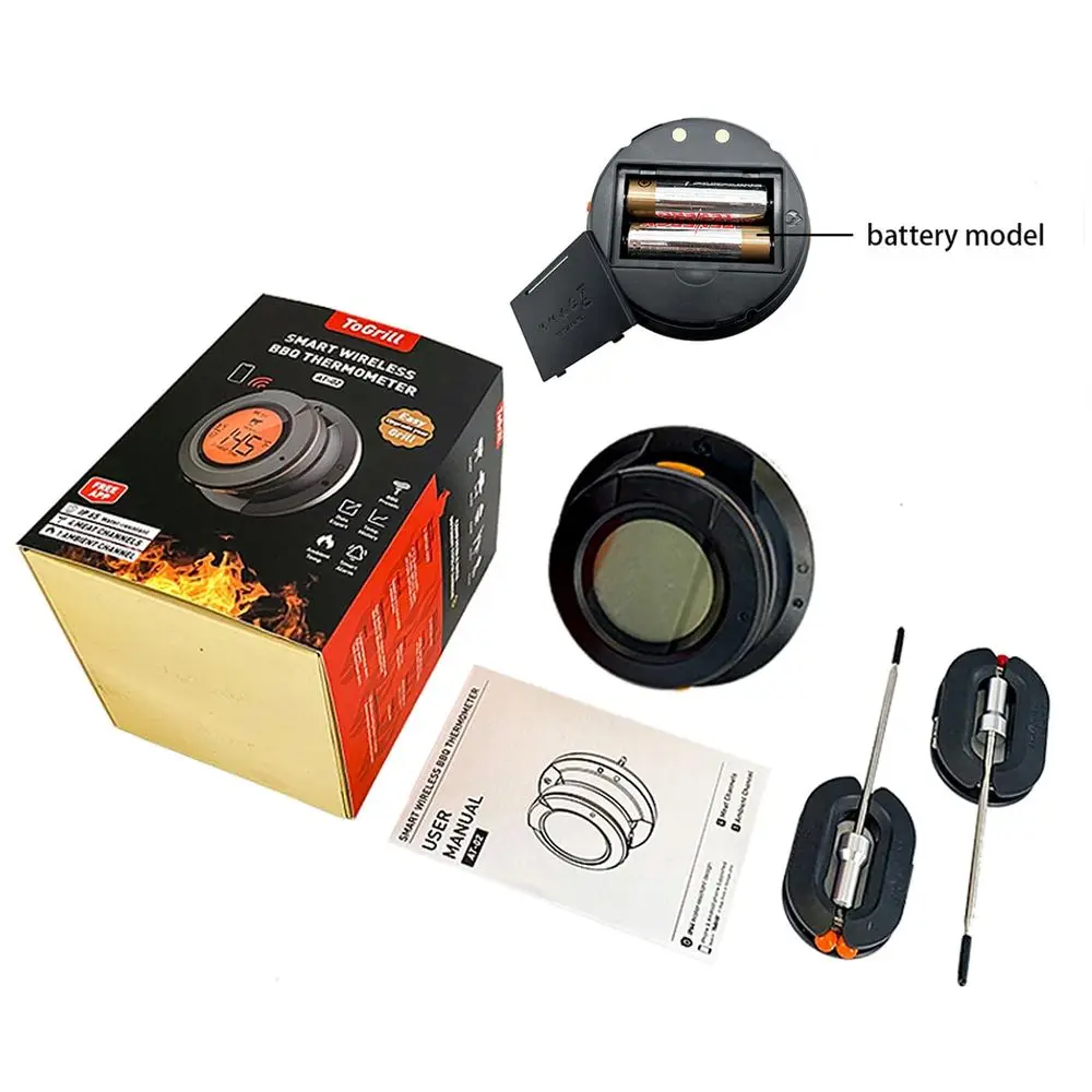 Thermomètre BBQ sans fil avec 2 sondes pour grillades en plein air – Cadeau parfait pour les hommes et les papas