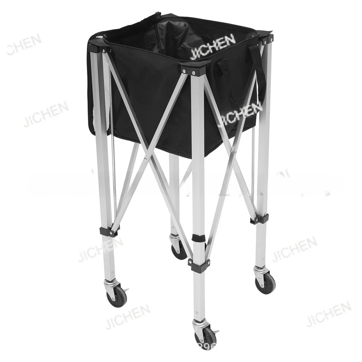 للطي شبكة الإطار سبائك الألومنيوم عربة التنس المحمول المحمولة مدرب سيارة الكرة سلة التعبئة والتغليف الكرة سلة تخزين الضوء