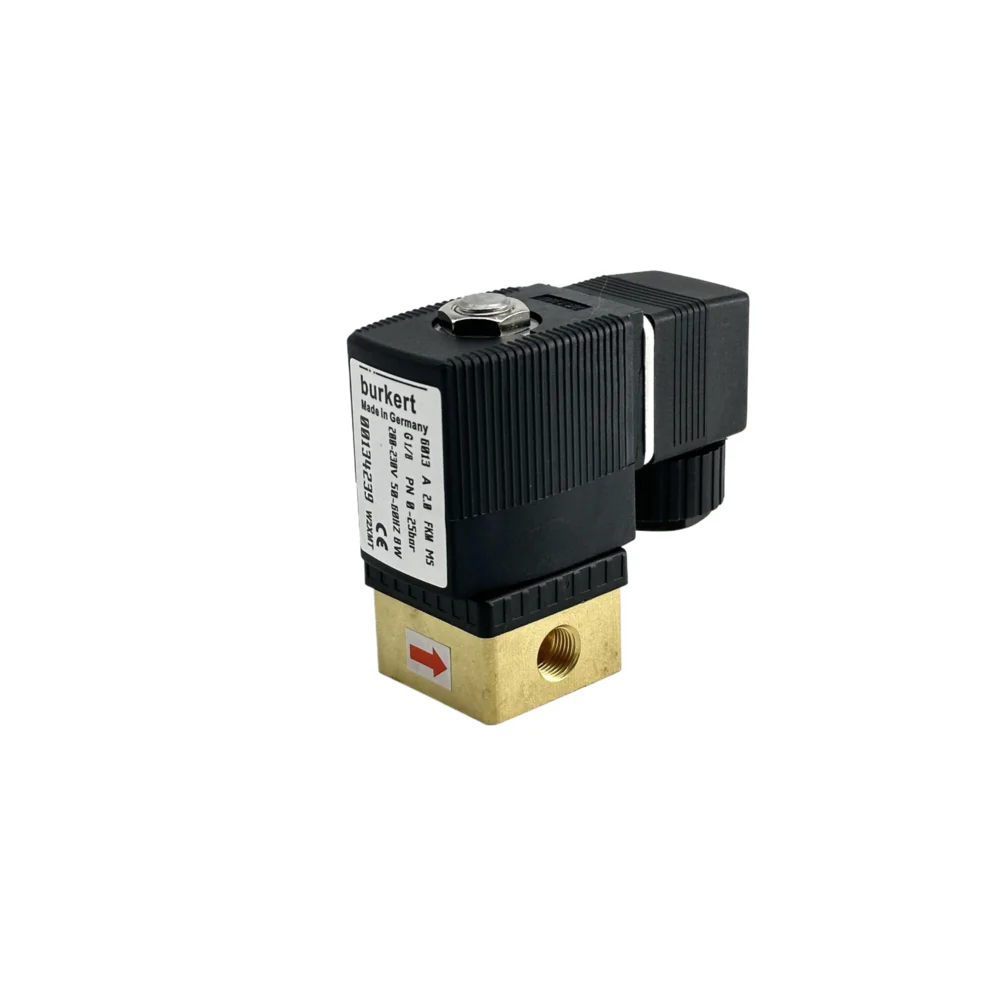 00134248 Burkert 6013 Type Direct Acting G3/8 Inch 2/2 Normally Closed Brass Valve Body 00134248 00134251