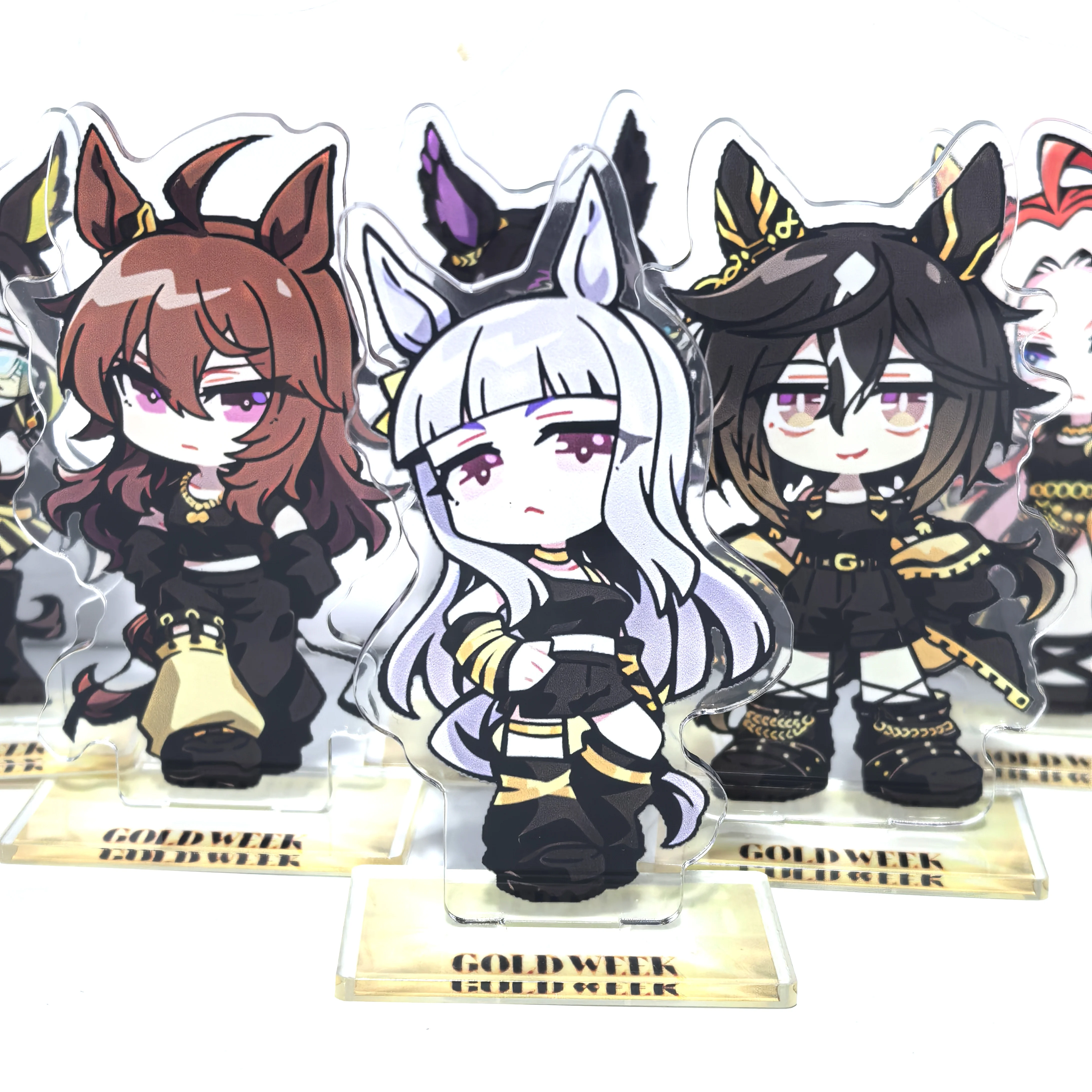 Anime Horse Racing Uma Musume Pretty Derby Acrylic Stand Keyring Tokai Teio Oguri Cap Special Week Clear Figure Collectible Gift