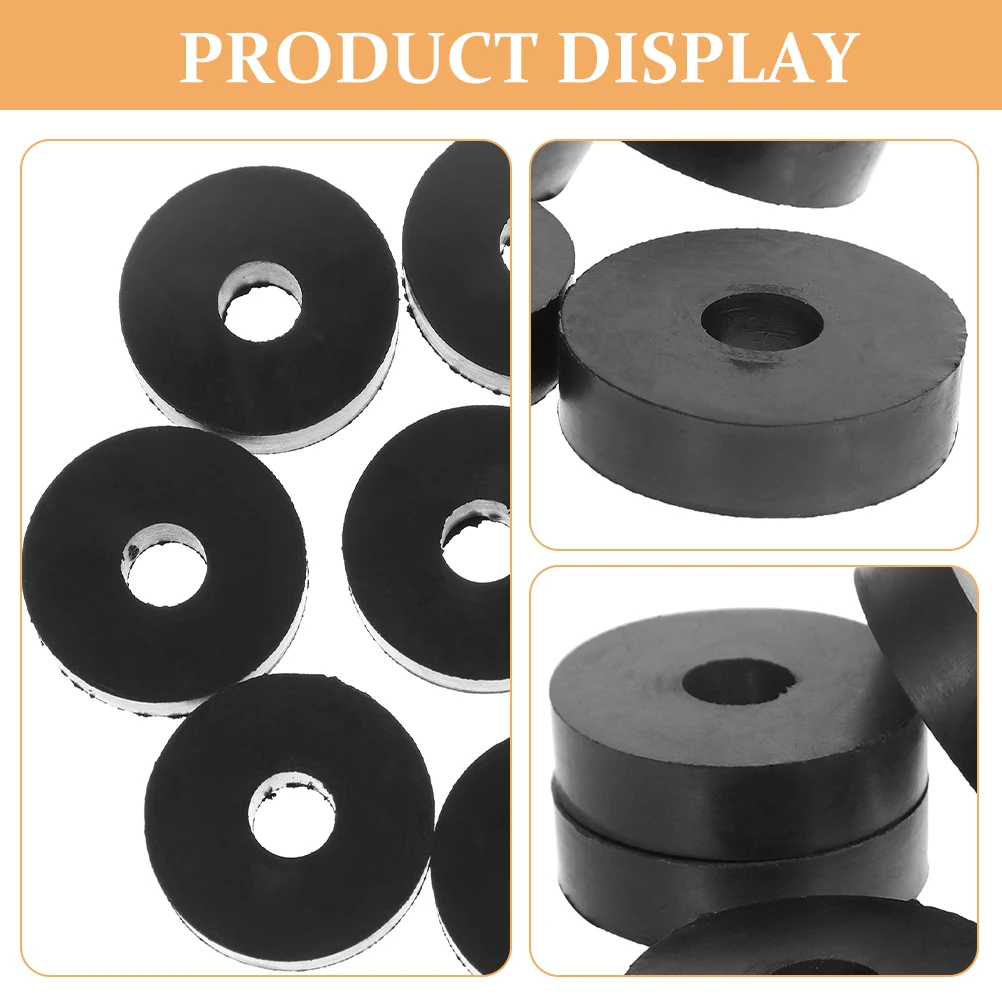 

25pcs Rubber Shock Absorbing Pads 20x20x10mm Vibration Damping Blocks Black Washers Bolts Grommets Appliances Fan Spacer