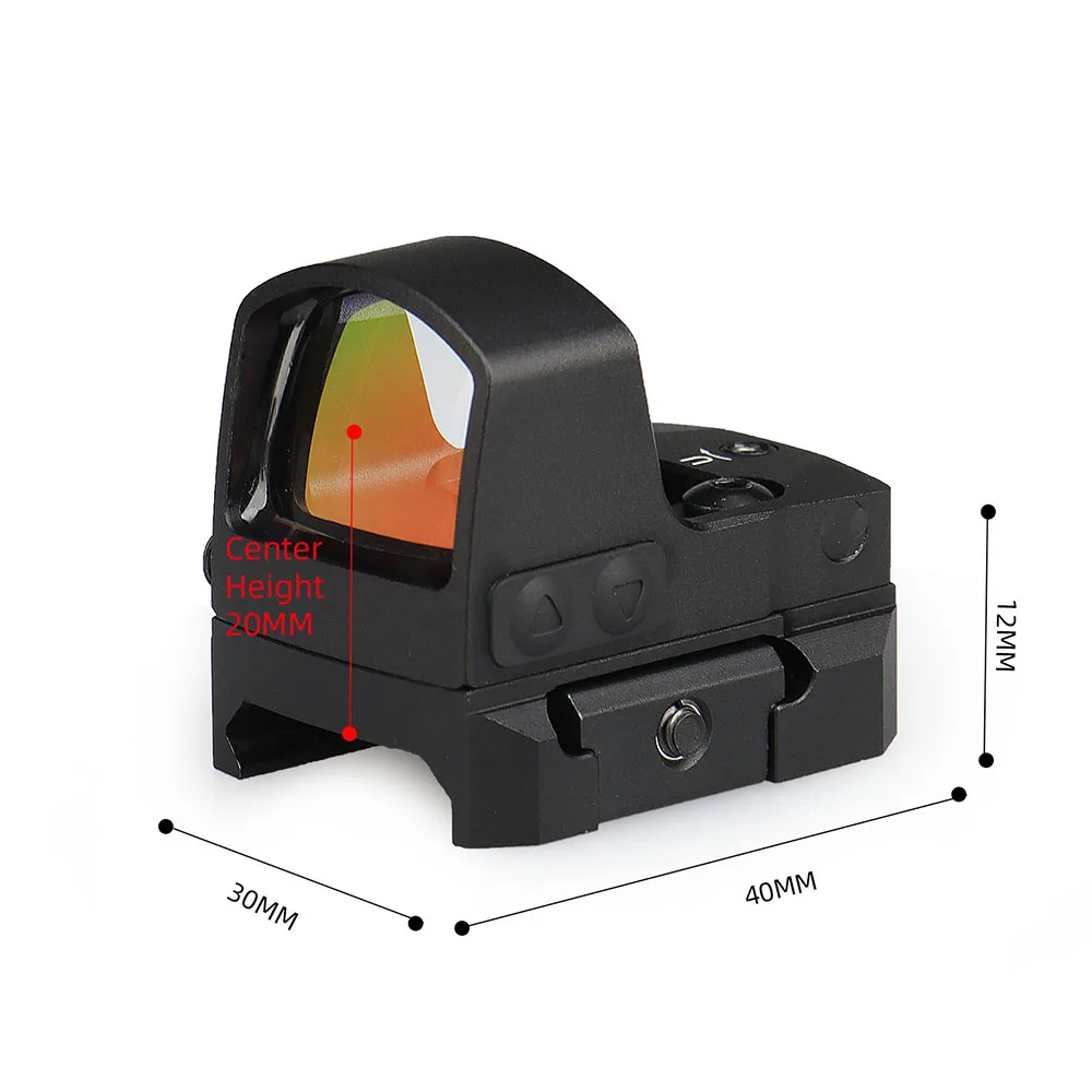 PPT 1x22 3MOA ريد دوت البصر ريفلكس Riflescope نطاق الصيد مع جبل واسع السكك الحديدية المشارك الشتاء المجسم AR15 OS2-0142