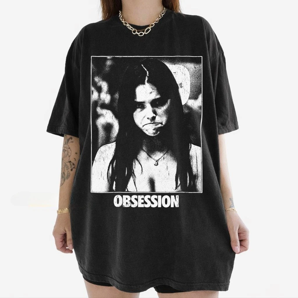 Vintage OBSESSION Movie T-Shirt Graphic Tee Gothic Horror Tee Horror Loose Short Sleeve Clothing Vintage Tops Retro Tees Unisex