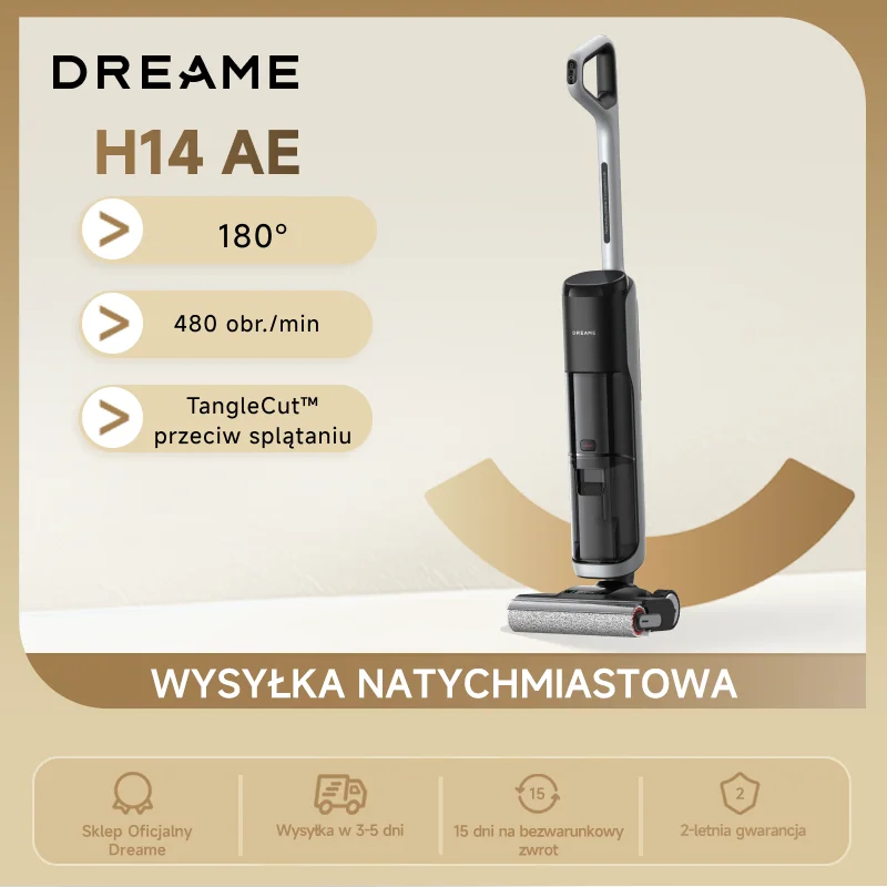 Bezprzewodowy odkurzacz pionowy mopujący Dreame H14 AE z Polski za $179.47 / ~685zł