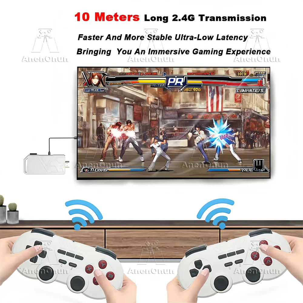 4K Game Stick 41000+ Games 9 Classic Emulator TV Video Game Console High Quality Emuelec Retro Gaming Machine with 2 Controller