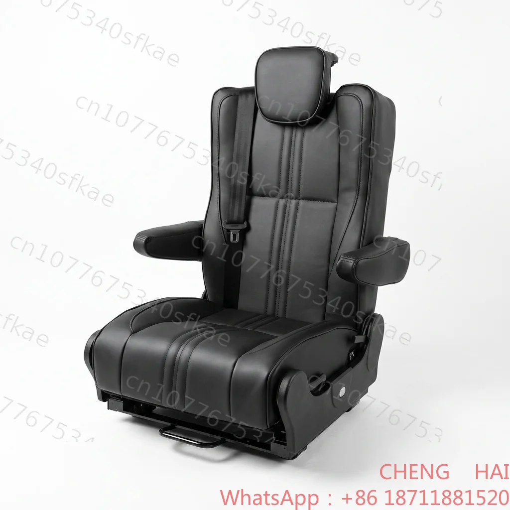 Customized Autoliuma L009S PU Leather Bifold Single Bench To Bed Van Seat For Ford Transit Sprinter And  Camper Van Conversion