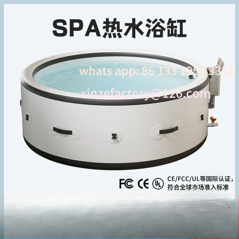 Cubo inflable personalizable del baño del masaje de la piscina inflable casera de Jacuzzi de Spa plegable