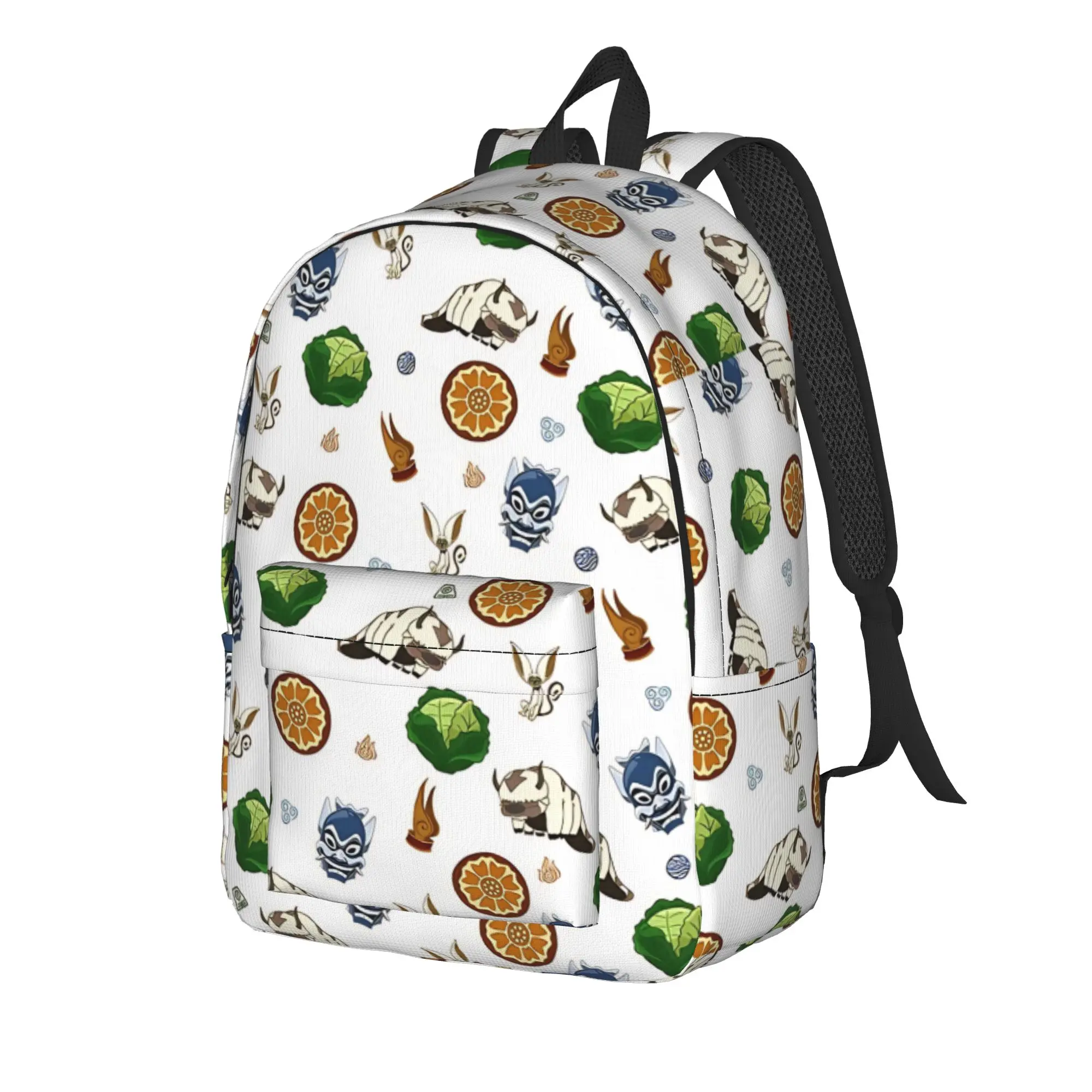 Appa Zuko Momo Backpack for Men Women Fashion Student Hiking Travel Daypack Avatars Airbende Anime College Canvas Bags Gift