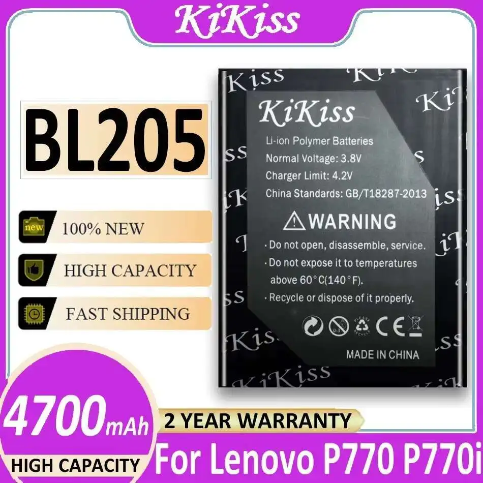 

4700Mah For Lenovo P770 P770i BL205 Long-Lasting Performance Mobile Phone Battery