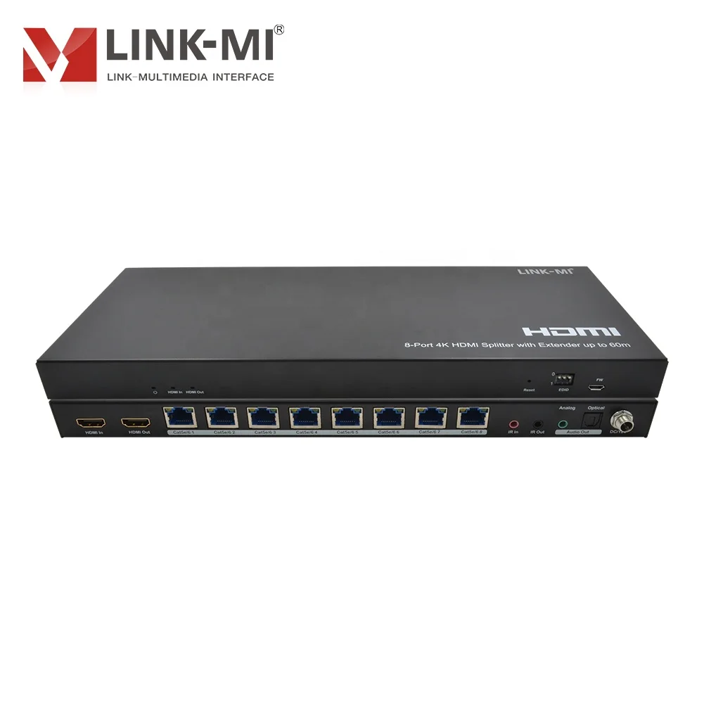 

4K for HDMI 1x8 Splitter Extender with HDCP2.2 Support 60m Over Cat5e/6 8 Outputs for 4K Video Distribution