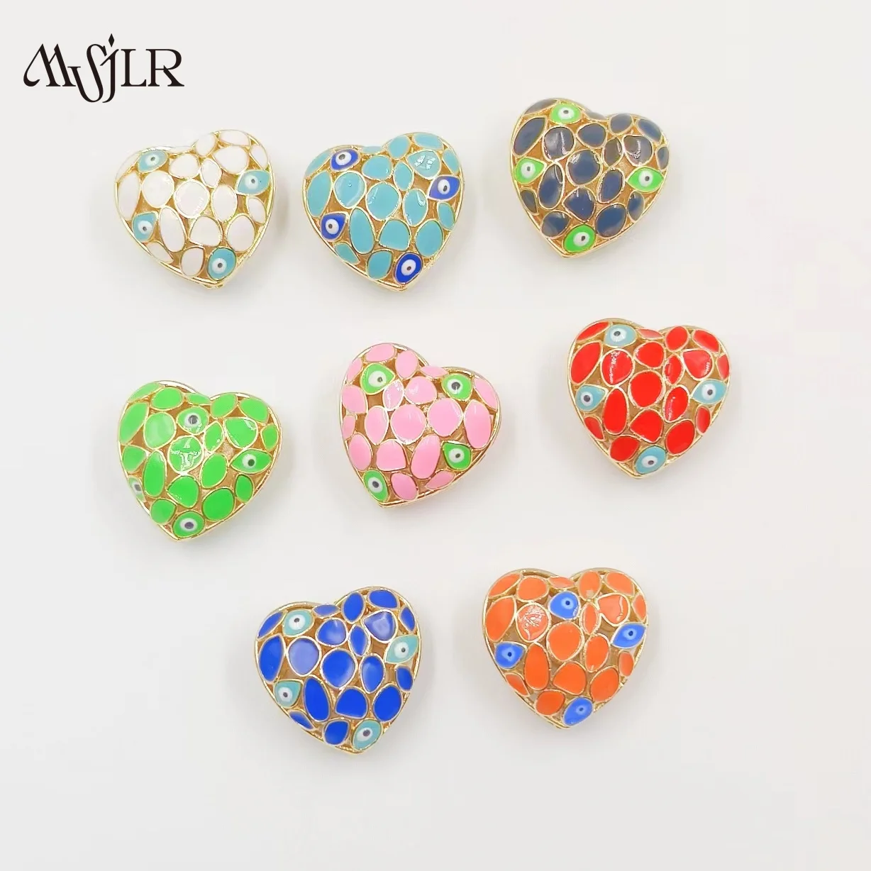 MJF018   2023 Love Style Enamel Women Jewelry Accessory Spacer Beads Cute Shape Fashion Party Trend Attractive