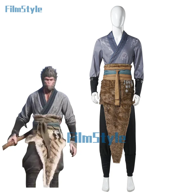 Black Myth Cos Wukong Cosplay Anime The Destined One Adults Initial form Costume Woman Man New Game Wukong Fancy Stage Costume