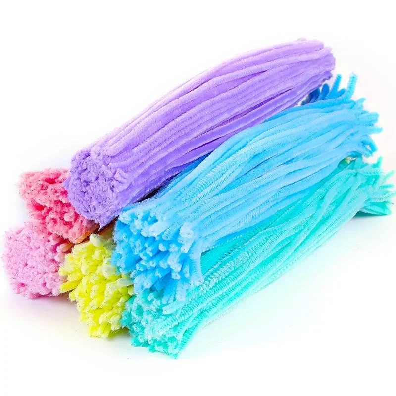 100Pcs Chenille Stem Pipe Kids DIY Creative Toys Chenille Sticks Cleaners Kindergarten Educational Handmade