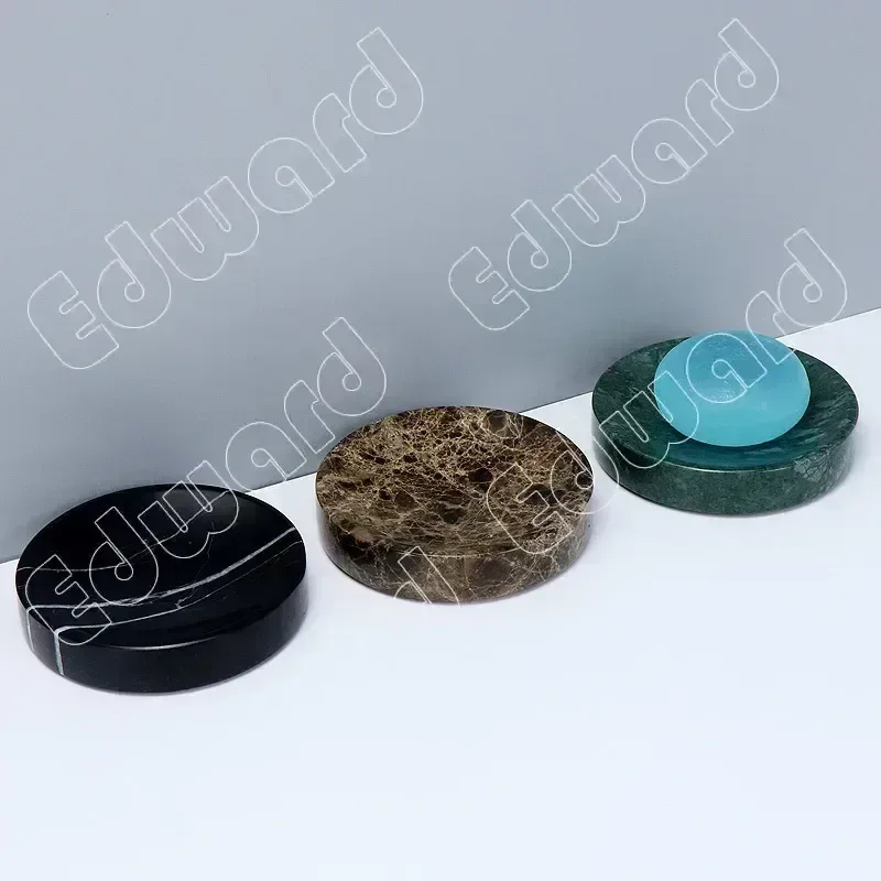 Natural Marble Soap Holder Classic Pattern Retro Tray Boxes Decoration Household Soaps Dish Marbles Crafts Nordic Style Soap Box