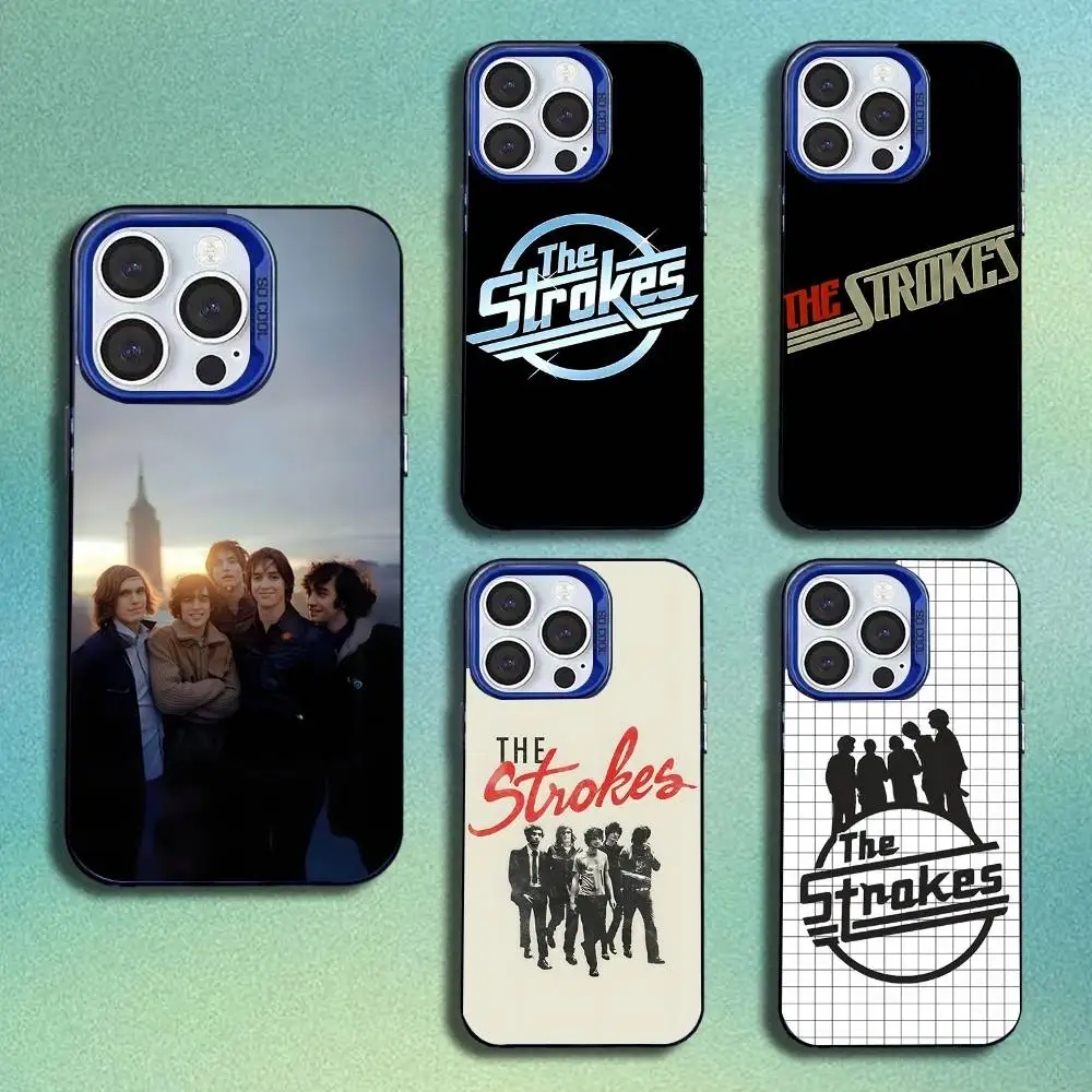 

Band The S-strokes Phone Case For iPhone 16,15,14,13,12,11,Mini,Pro,SE,MAX Blue Matte Silicone Cover
