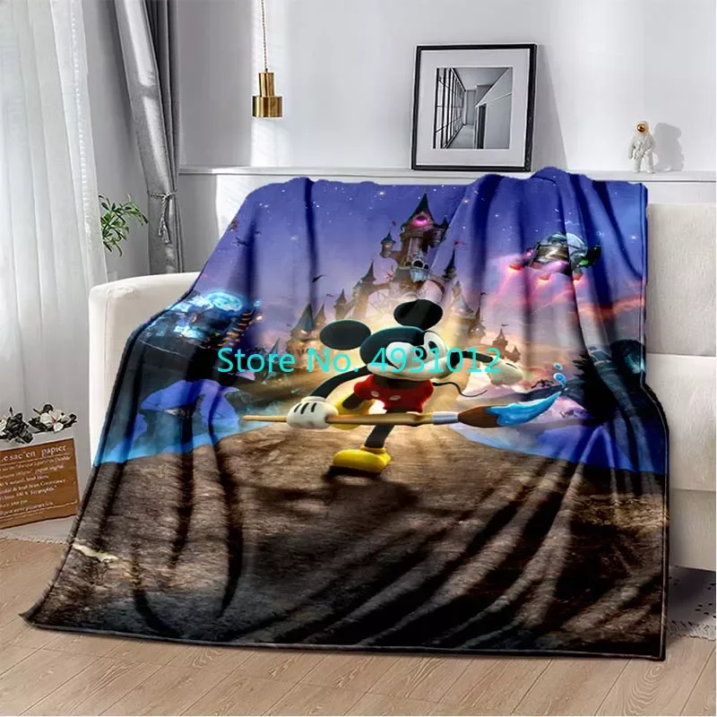 Mickey Minnie Throw Season Light Weight Blanket 70x100cm Soft 3D Flannel Lamb Sherpa Blankets Baby Kids Gift Throw Sofa Bedroom