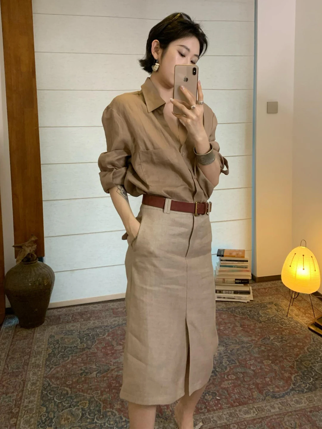 Summer Clothing Linen - Completo casual da donna in lino: