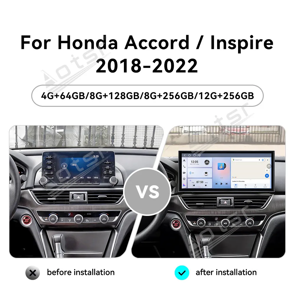 

Для Honda Accord Inspire 2018-2022: Автомагнитола Android 15 с HD-экраном 15.8'', мультимедийный видеоплеер, GPS-навигация, Carplay, DSP, Bluetooth