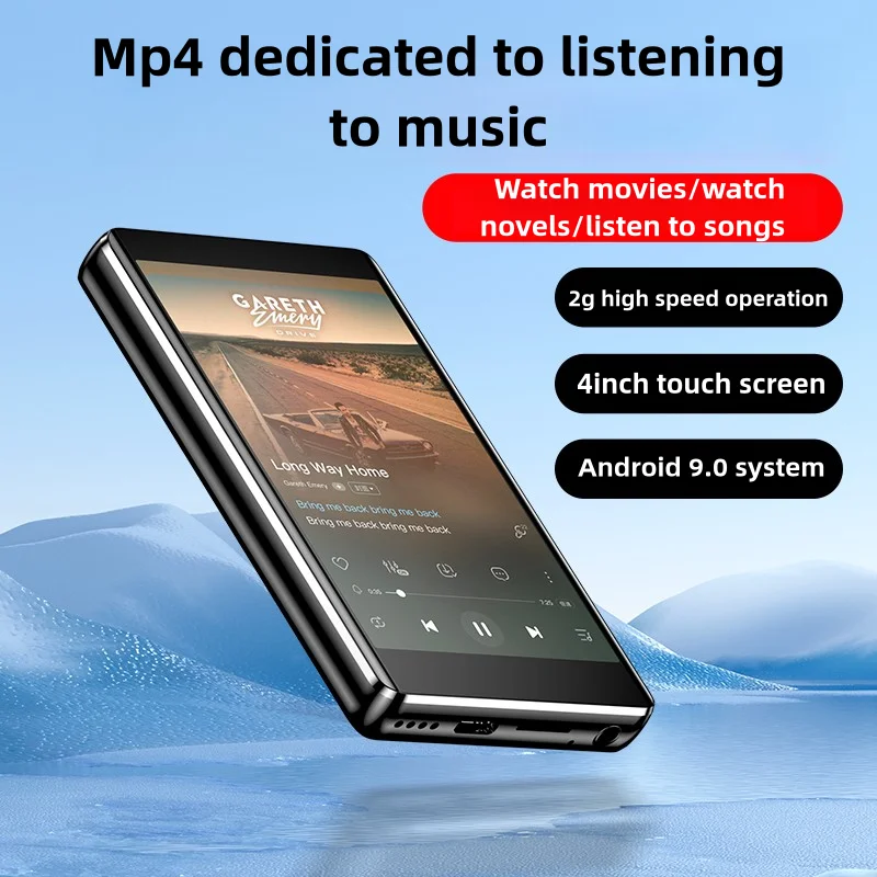 بلوتوث أندرويد 9.0 واي فاي 4.0 بوصة مشغل Mp4 شاشة تعمل باللمس راديو FM موسيقى فيديو Hifi ضياع مشغل Mp3 المتكلم مسجل صوتي