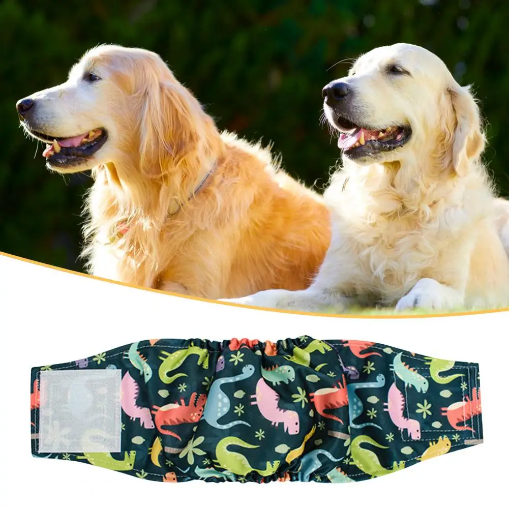 Washable Physiological Pants for Male Dog, Belly Band Fastener Tape, Adjustable Breathable for Training Incontinence