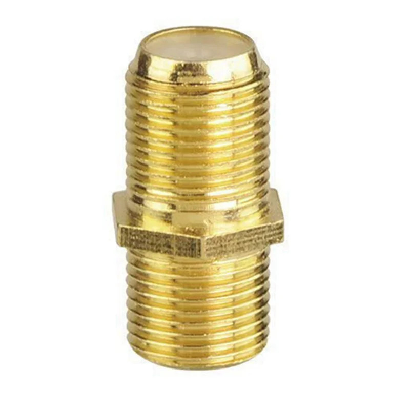 A45U 10 قطعة موصل كابل محوري ، RG6 F-نوع مطلية بالذهب محول أنثى إلى أنثى موسع كابل محوري لكابلات التلفزيون