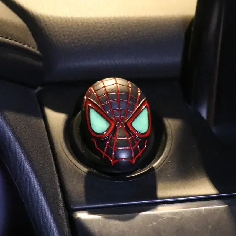 Spider Man Car Interior Engine Ignition Shield Start Stop Push Button Switch Button Cover Trim Sticker 3D Car Interior Gifts Man