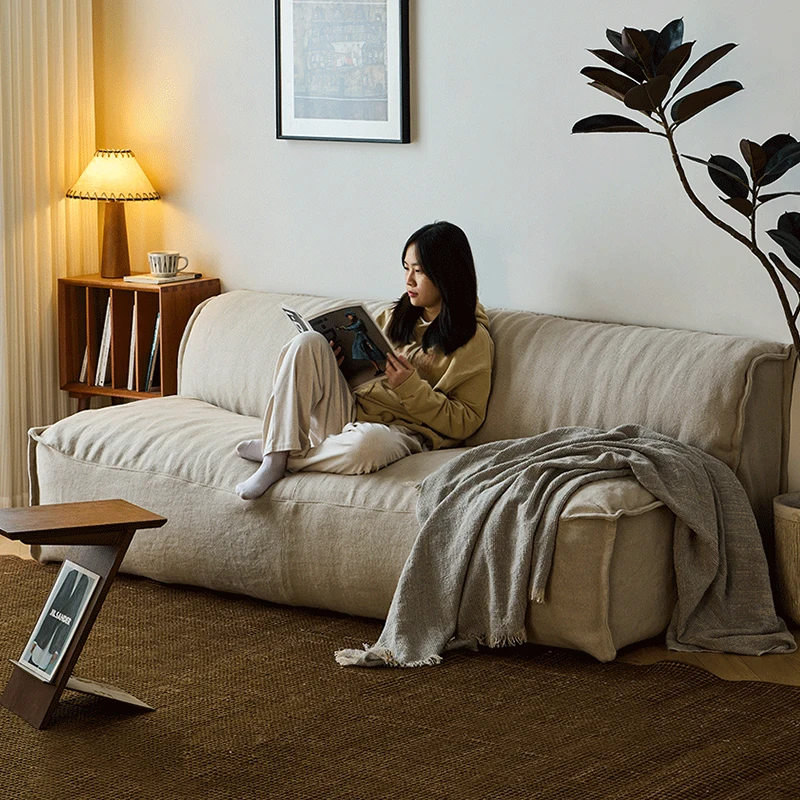 

Three-person removable and washable fabric sofa