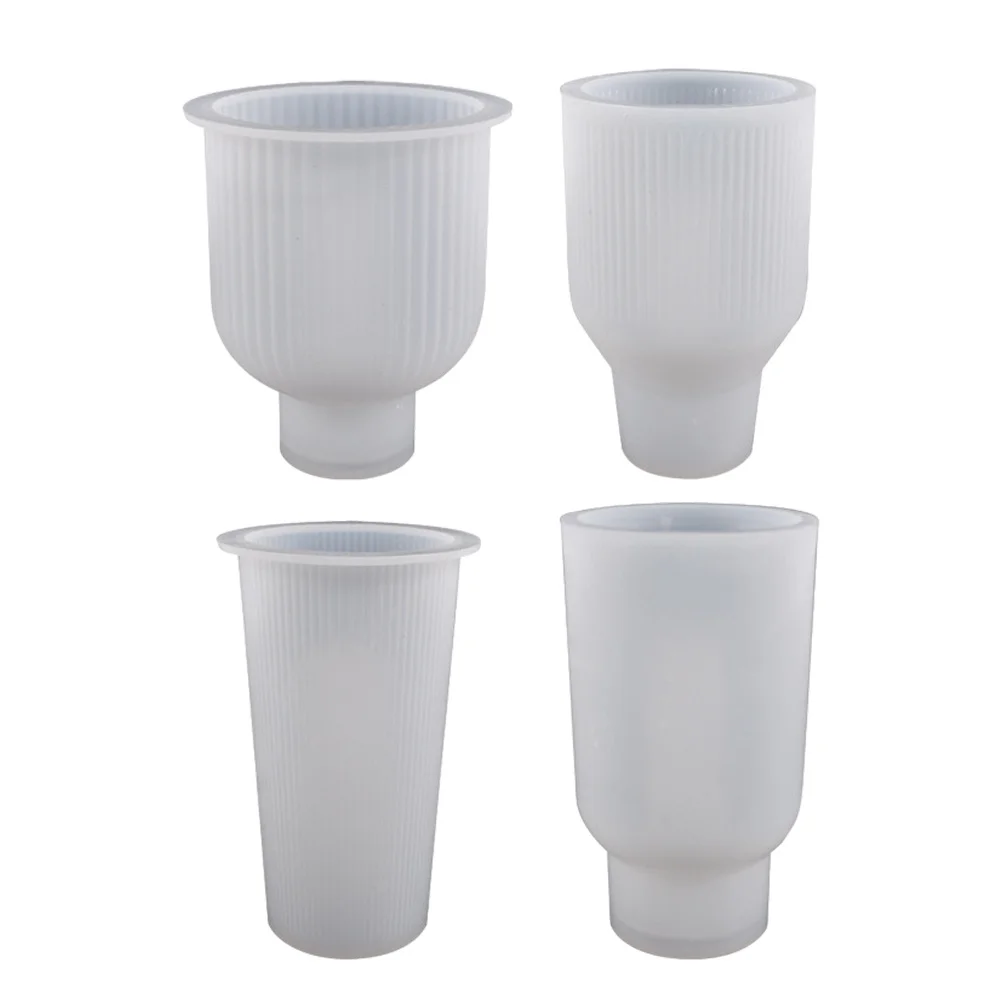 

4Pcs Aromatherapy Display Vase Silicone Mold Easy Demould DIY Flower Container Mold for Home Decor Silicone Craft Mold,