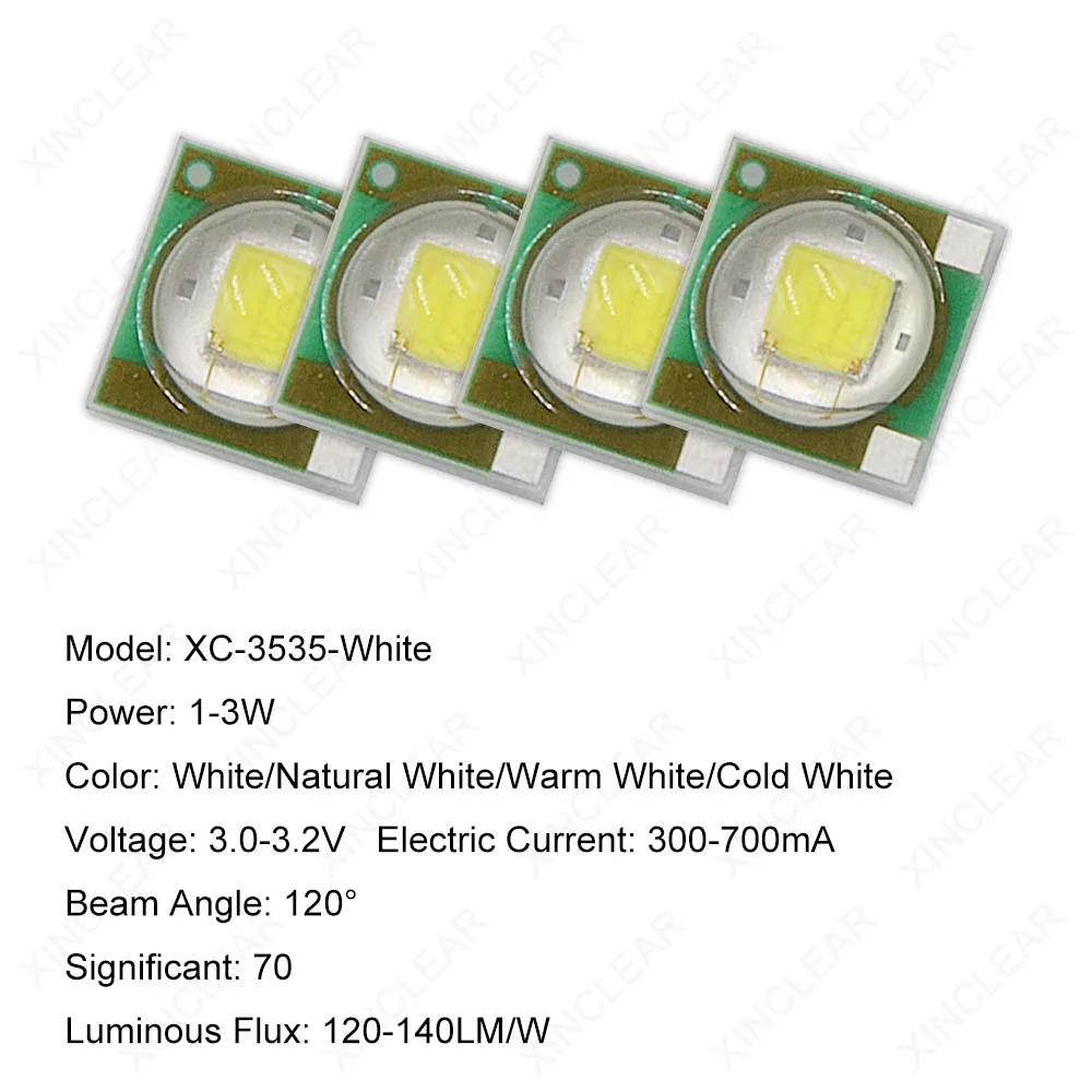 Imagem -03 - Led Xpe 3535 Led Chips Branco Fresco Natural Branco Quente com 20 mm 16 mm 14 mm 12 mm Placa Pcb para Lanterna Luz de Bicicleta 10 Pcs 13w