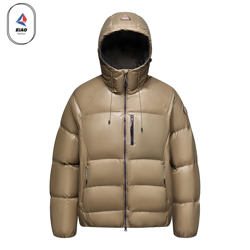 

EIAO 2025 Winter Down Jacket Men Designer Portable Ultra Light White Duck Down Warm Coat Wome Camping Luxury Windproof Puffer