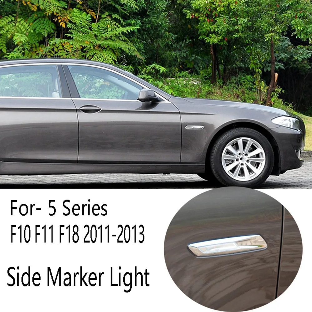 1Pair Car Front Side Marker Light Light 63137154168 63137154170 for 5 Series F10 F11 F18 2011-2013