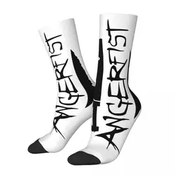 Angerfist Hardcore Socks Men's Women's Polyester Funny Happy Socks Hip Hop Spring Summer Autumn Winter Middle Tube Socks Gift