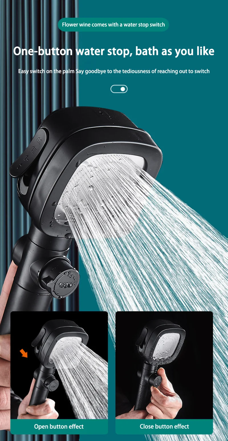 Xiaomi Home Furnishings Boosting Stainless Steel Shower Head Filter Shower Set with 4 Levels to Adjust High Water Output