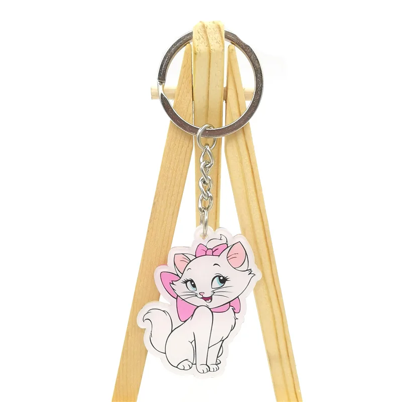 Disney Marie Cat Lovely key chain animal key chain women\'s bag pendant acrylic key chain Charm Key Chain Jewelry Gift