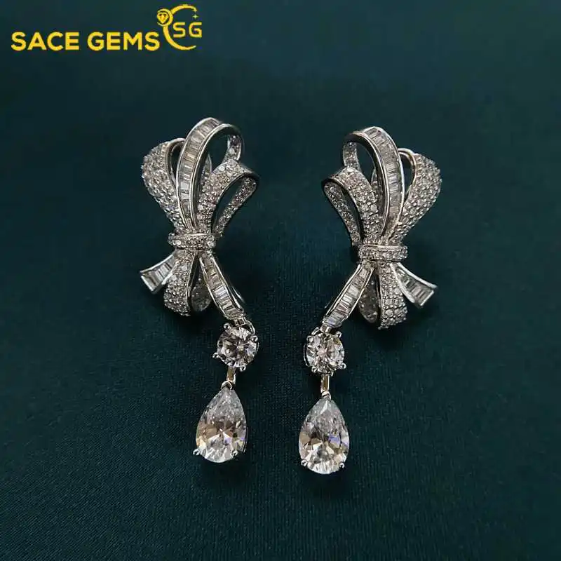 

Роскошные серьги-подвески SACE GEMS из стерлингового серебра 925 пробы с высокоуглеродистыми бриллиантами камнями по месяцу рождения бабочкой ювелирные изделия