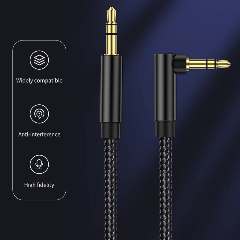 3.5mm AUX ses kablosu 3.5mm için 3.5mm Jack hoparlör kablosu JBL kulaklıklar araba Xiaomi redmi için 5 artı Huawei Oneplus 5t AUX kablosu