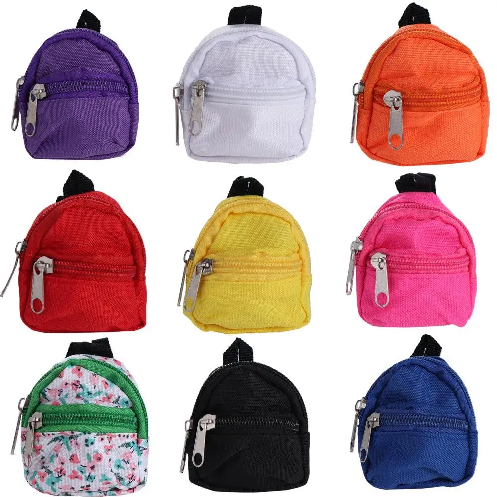 ของขวัญของเล่นเด็ก Rucksack พร้อมซิปเด็กของขวัญกระเป๋าเป้สะพายหลังมินิกระเป๋าเป้สะพายหลังตุ๊กตากระเป๋าตุ๊กตาขนาดเล็กกระเป๋าตุ๊กตา BJD ตุ๊กตากระเป๋านักเรียน