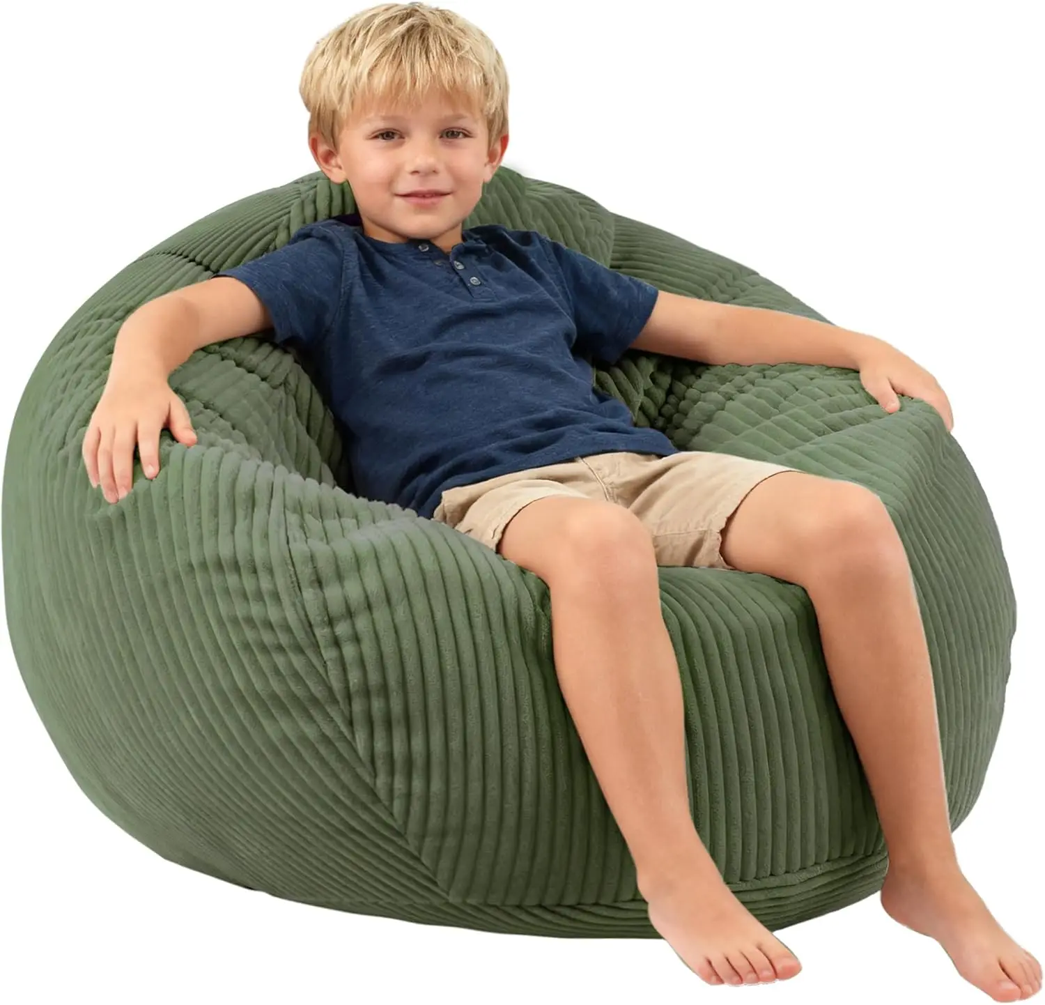 Bean Bag Chairs for Kids/Teen with Memory Foam Filling Bean Bag Sofa with Soft Corduroy Fabric BeanBag Chair for Living Room Bed