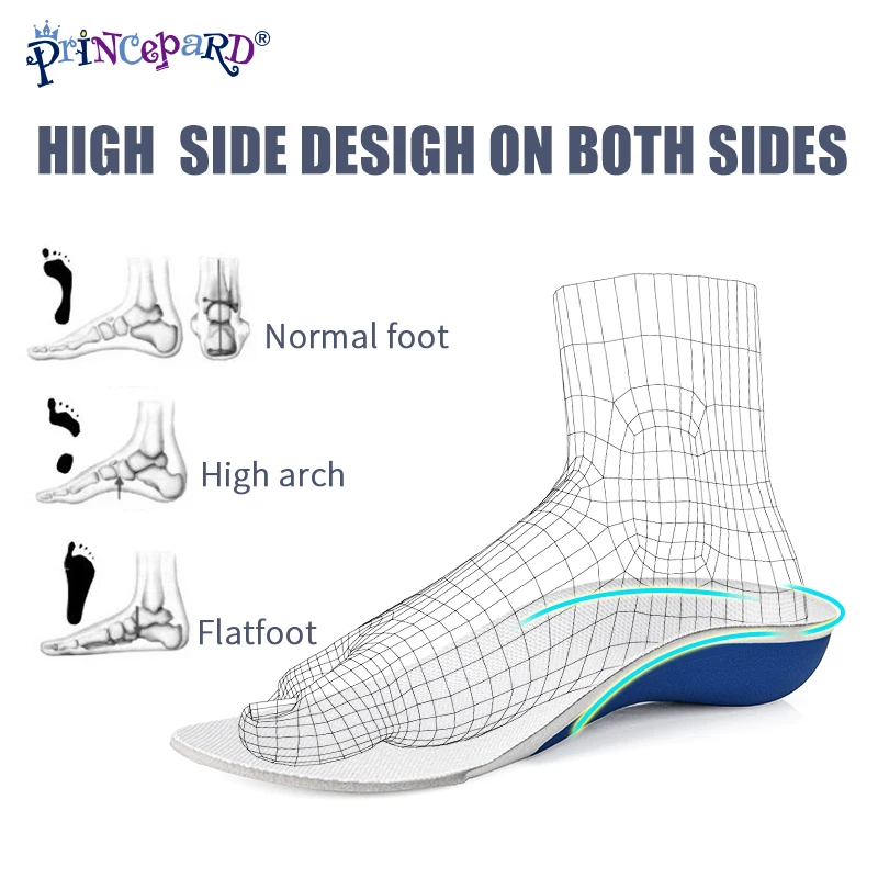 Kids Arch Support Insoles with U-Shaped Heel Cup