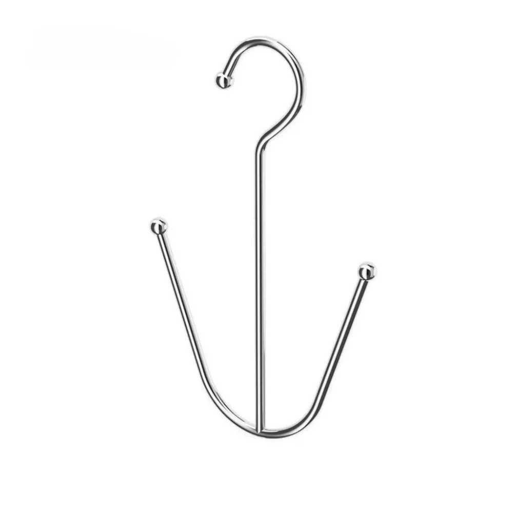 5PCS Stainless Steel Double Hook Shoe Rack Space Saving Windproof Shoes Drying Rack Hanging Type Portable Sports Shoes Hooks