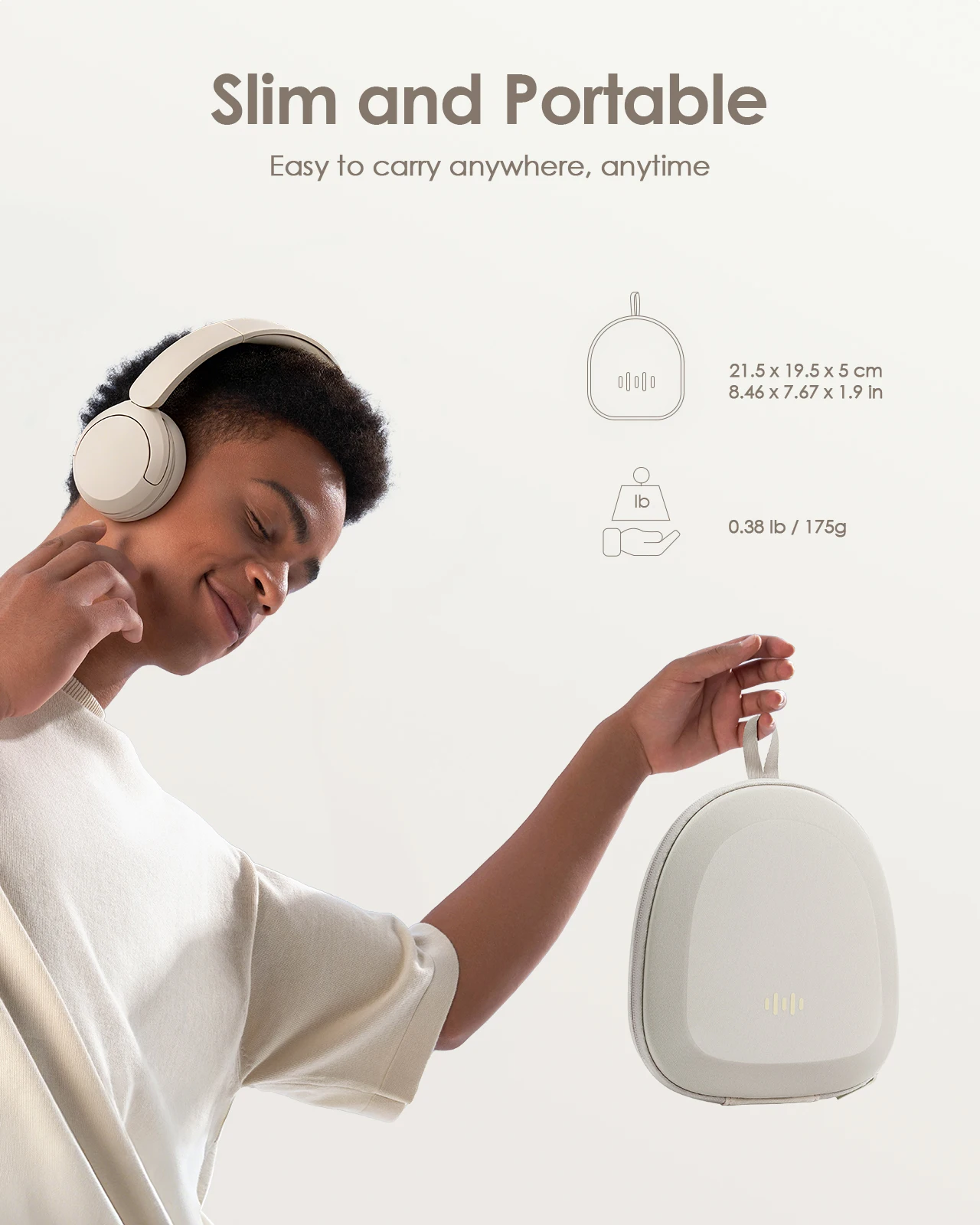 Wytrzymałe etui Yinke z twardego materiału EVA, pasujące do słuchawek Sony WH-CH720, JBL Tune 510 i Soundcore Q30. Odporna na wstrząsy i kurz, przenośna torba z wieloma kieszeniami. — zdjęcie produktu 6